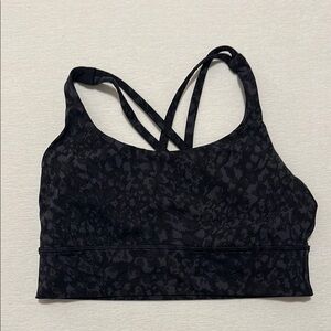 LULULEMON Women's Black Strappy Sports Bra Size 8, Longline